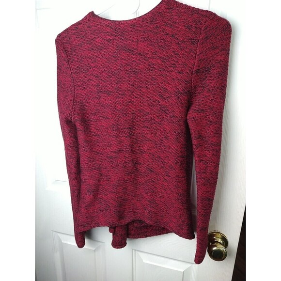 Lucky Brand Red Black Heathered Long Sleeve Button Cardigan. Size S - Picture 10 of 11